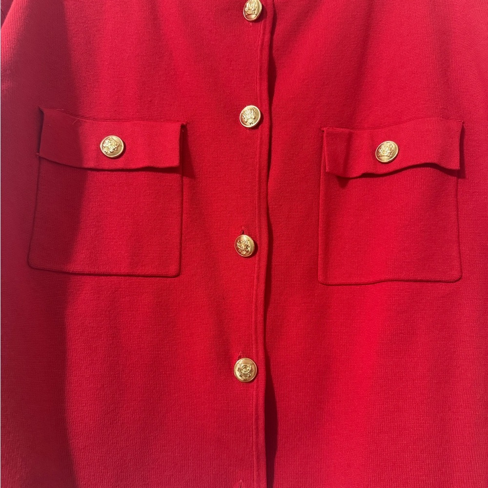 H&M Red Blazer with Gold Buttons, size L - Picture 3 of 6